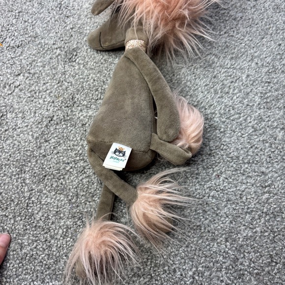 Jellycat Fancy Poodle London Penelope plush stuffed toy dog pink gray glam doll - Picture 3 of 11